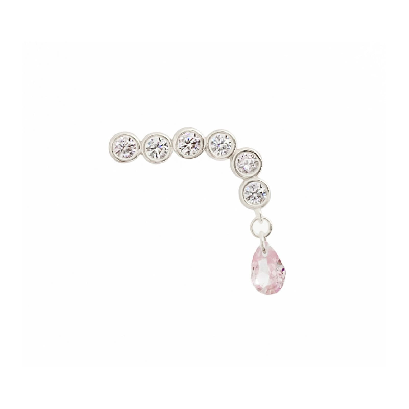 Orecchino Amabile Rosalia destro placcato argento zirconi