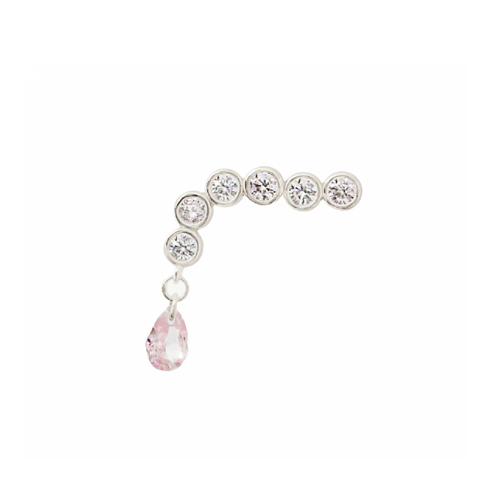 Orecchino Amabile Rosalia sinistro placcato argento zirconi