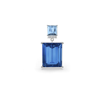 Orecchino Amabile Reverie in argento con zircone blu pendente MISURA UNICA