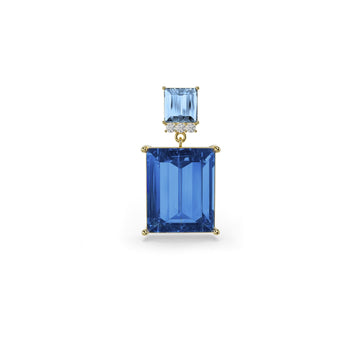 Orecchino Amabile Reverie in argento dorato e zircone blu MISURA UNICA