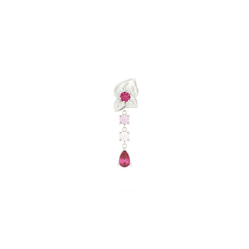 Orecchino Amabile Rosie in argento destro con rosa e zirconi MISURA UNICA