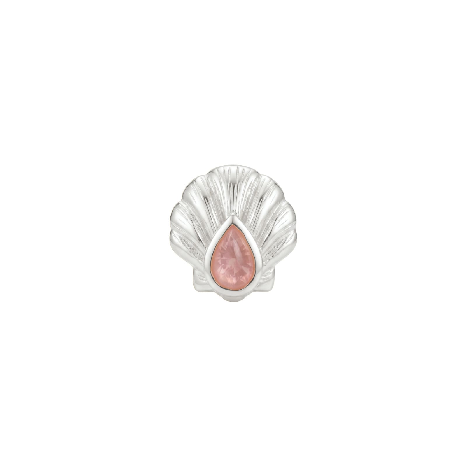 Orecchino lobo Amabile Shelly argento e zircone rosa MISURA UNICA