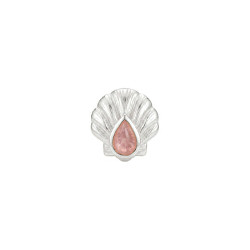 Orecchino lobo Amabile Shelly argento e zircone rosa MISURA UNICA