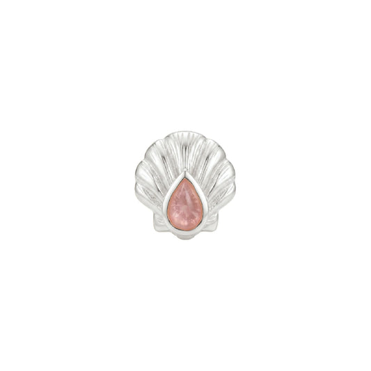 Orecchino lobo Amabile Shelly argento e zircone rosa MISURA UNICA
