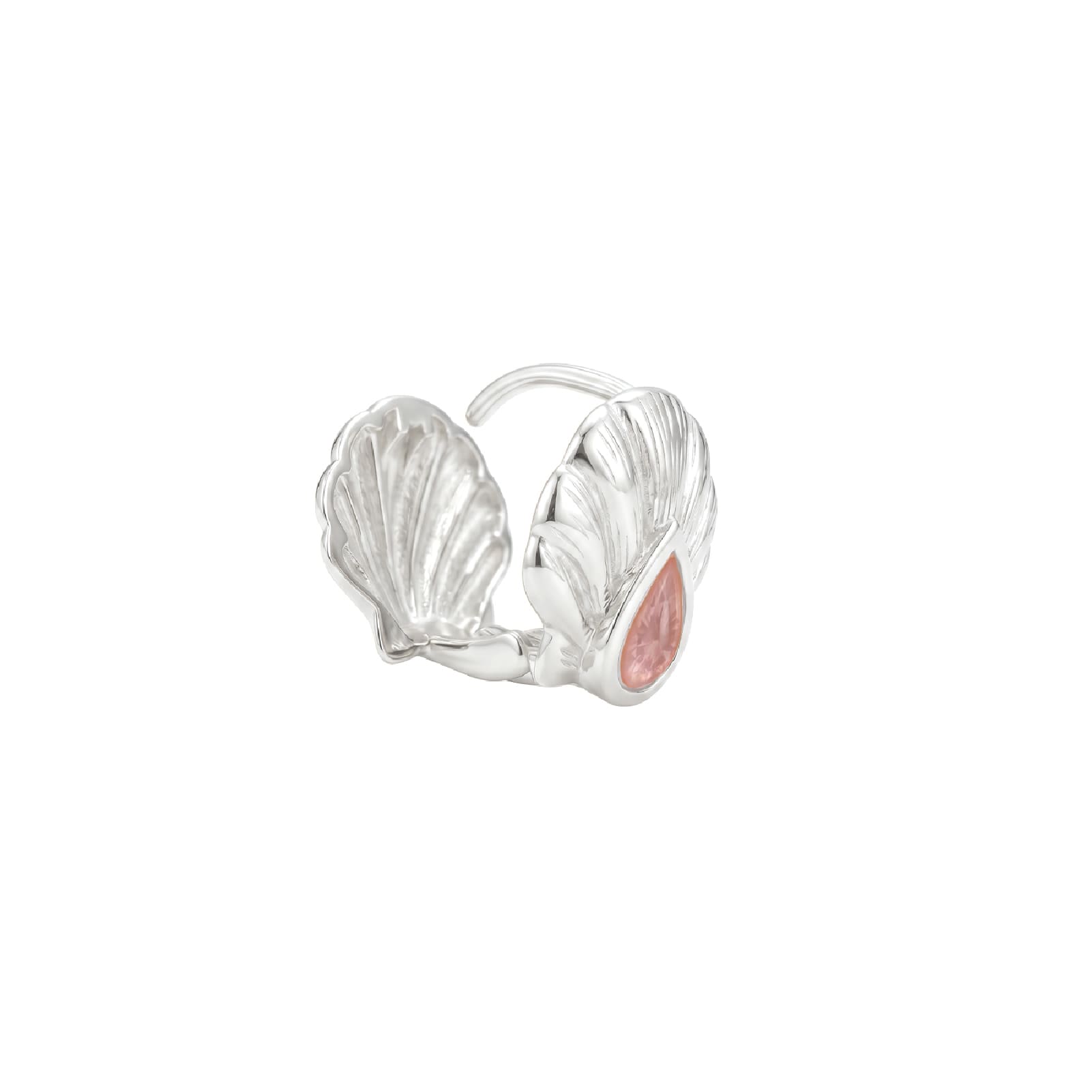 Orecchino lobo Amabile Shelly argento e zircone rosa MISURA UNICA