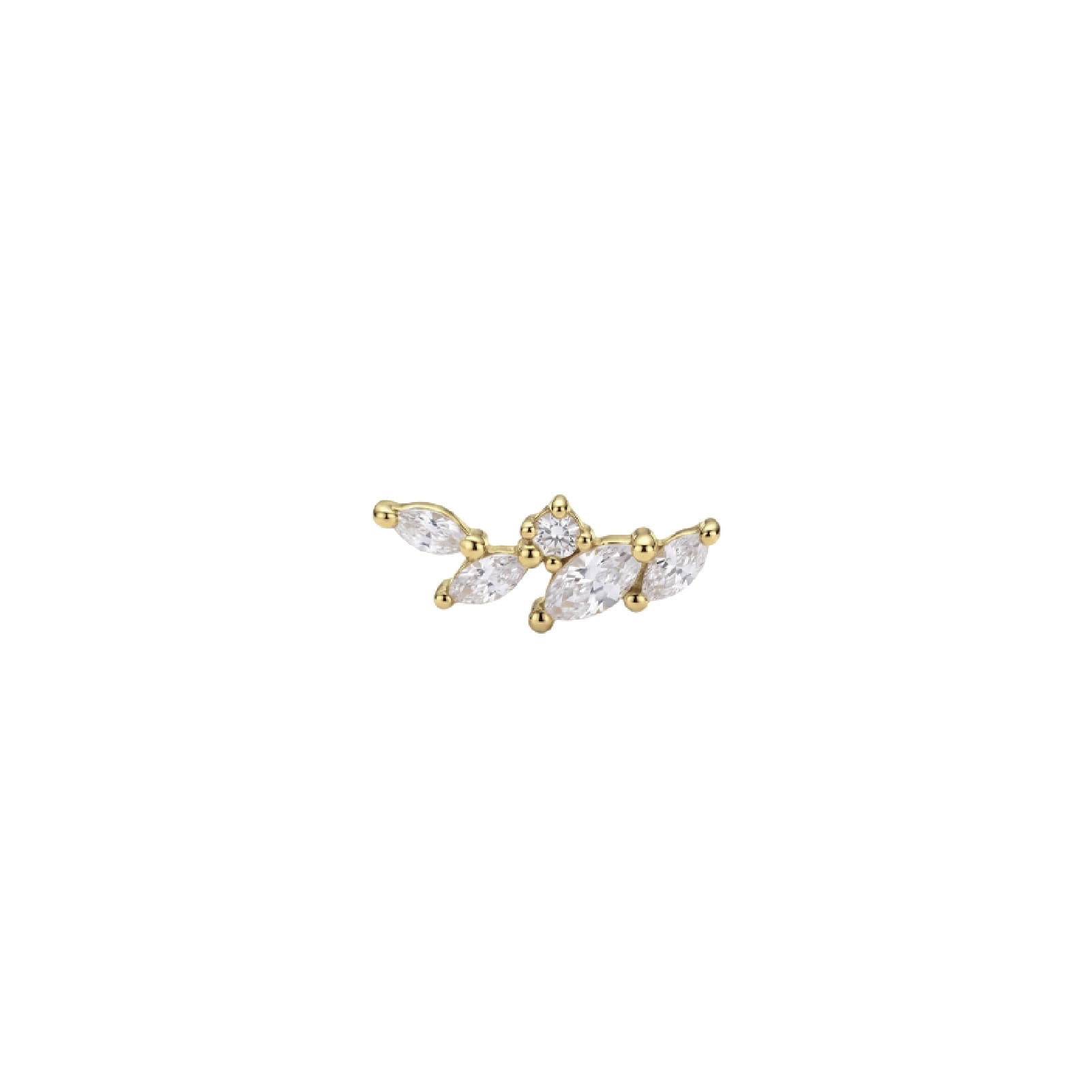 Orecchino destro Amabile Little Spark in argento dorato MISURA UNICA