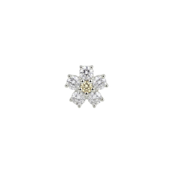 Orecchino Amabile Tiny Flower in argento e zirconi bianchi MISURA UNICA