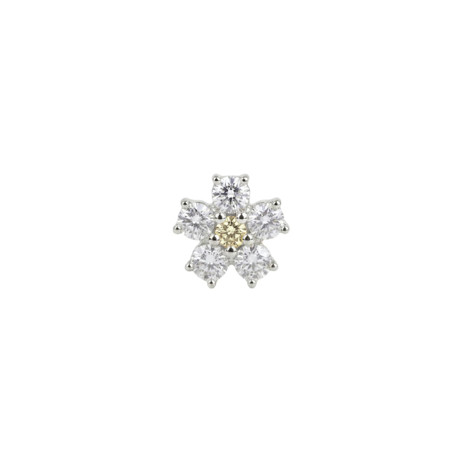 Orecchino Amabile Tiny Flower in argento e zirconi bianchi MISURA UNICA