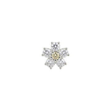 Orecchino Amabile Tiny Flower in argento e zirconi bianchi MISURA UNICA