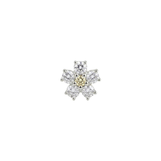 Orecchino Amabile Tiny Flower in argento e zirconi bianchi MISURA UNICA