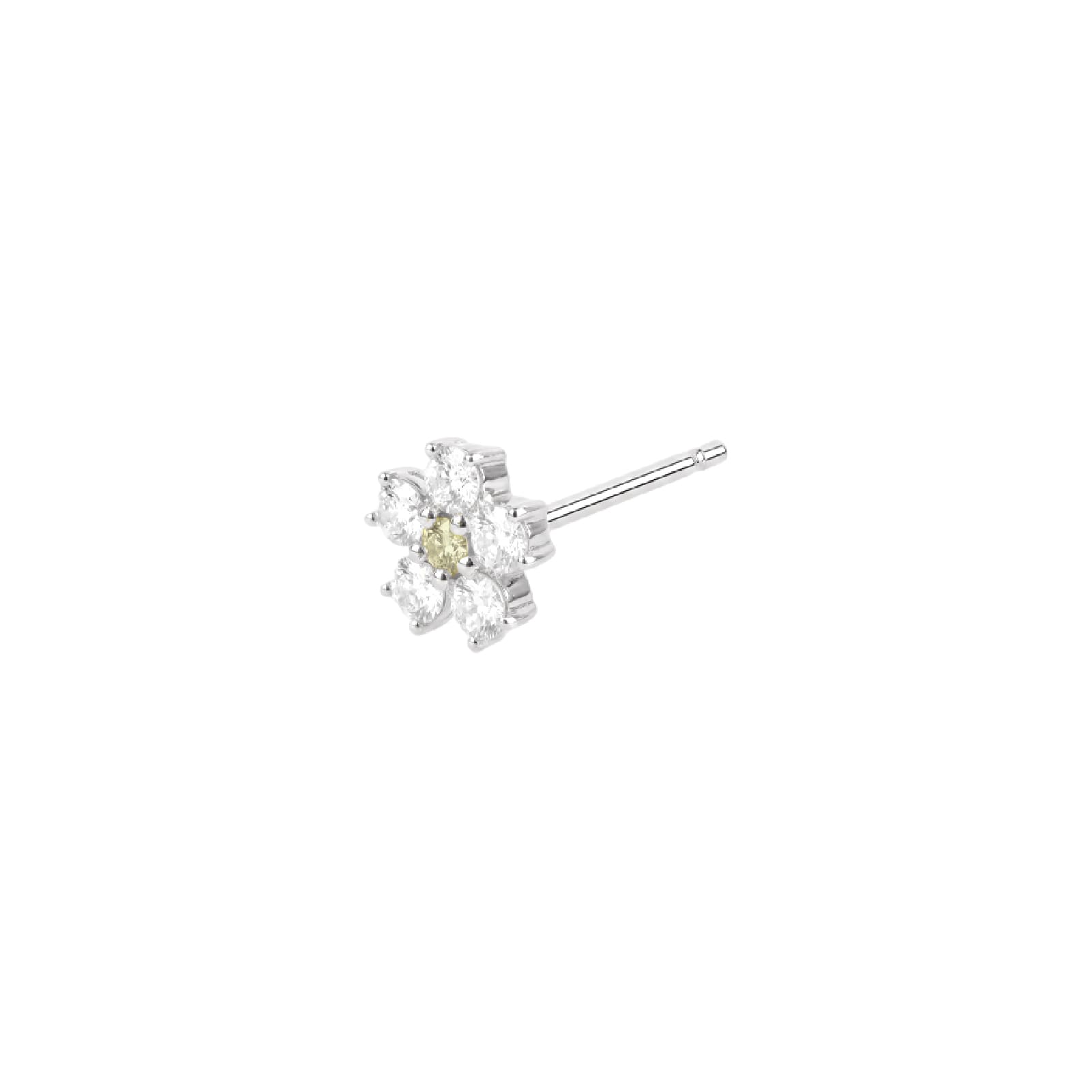 Orecchino Amabile Tiny Flower in argento e zirconi bianchi MISURA UNICA