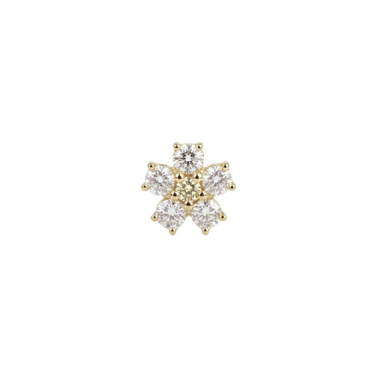 Orecchino Amabile Tiny Flower in argento dorato e zirconi MISURA UNICA