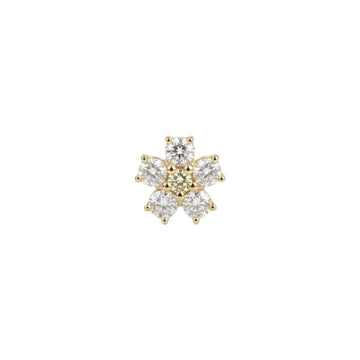 Orecchino Amabile Tiny Flower in argento dorato e zirconi MISURA UNICA