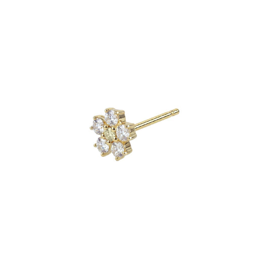Orecchino Amabile Tiny Flower in argento dorato e zirconi MISURA UNICA