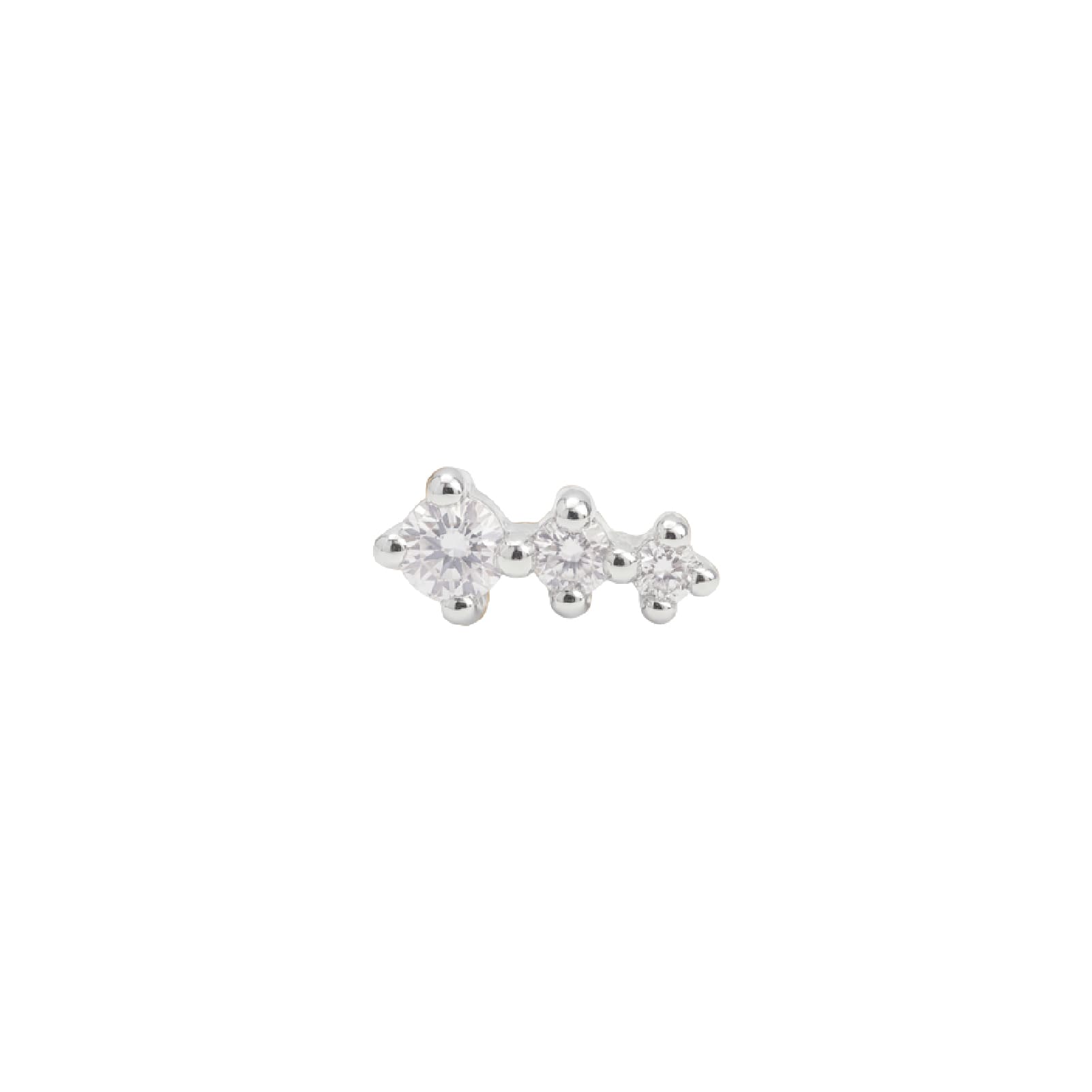 Orecchino Amabile Trilogy Micro in argento e zirconi bianchi MISURA UNICA