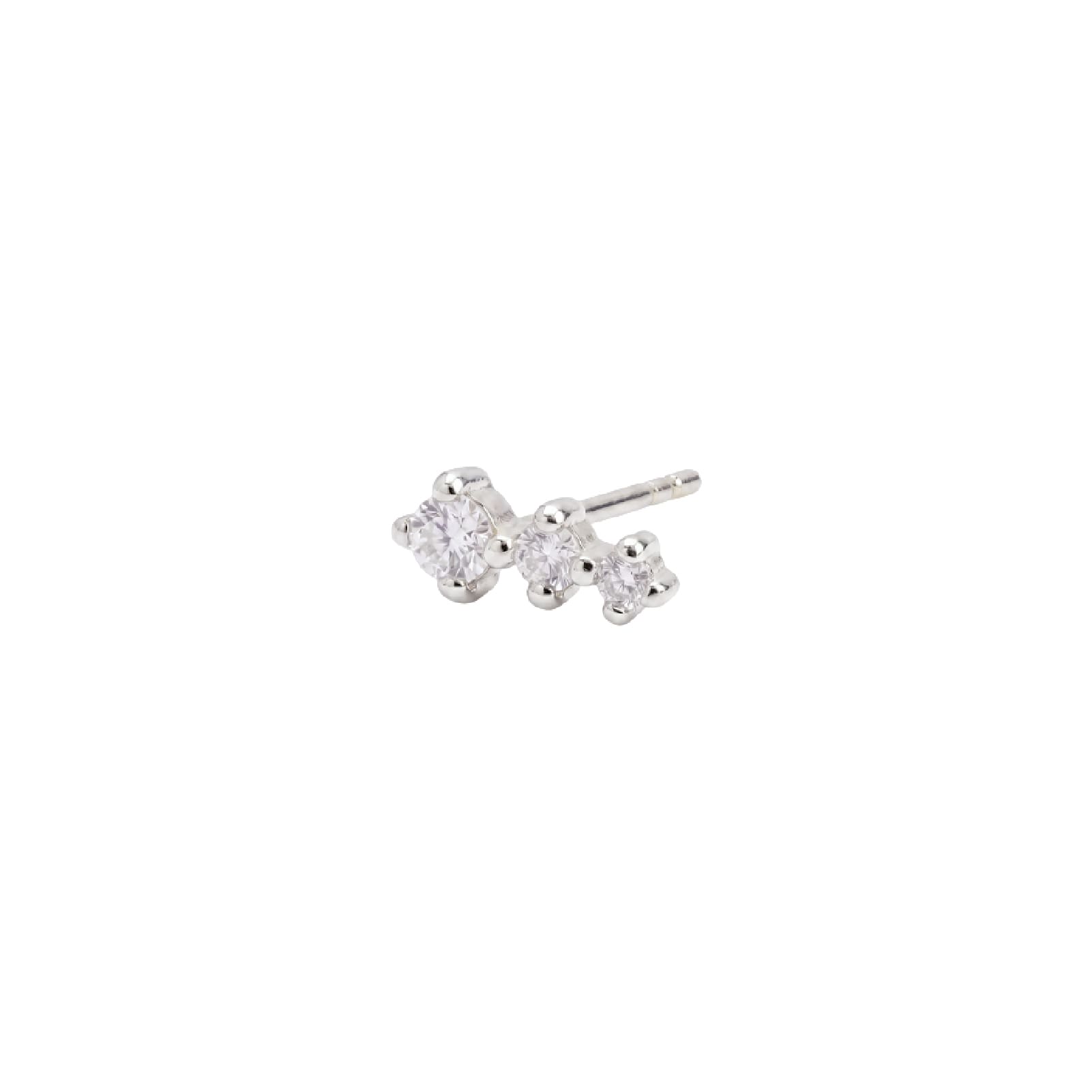 Orecchino Amabile Trilogy Micro in argento e zirconi bianchi MISURA UNICA