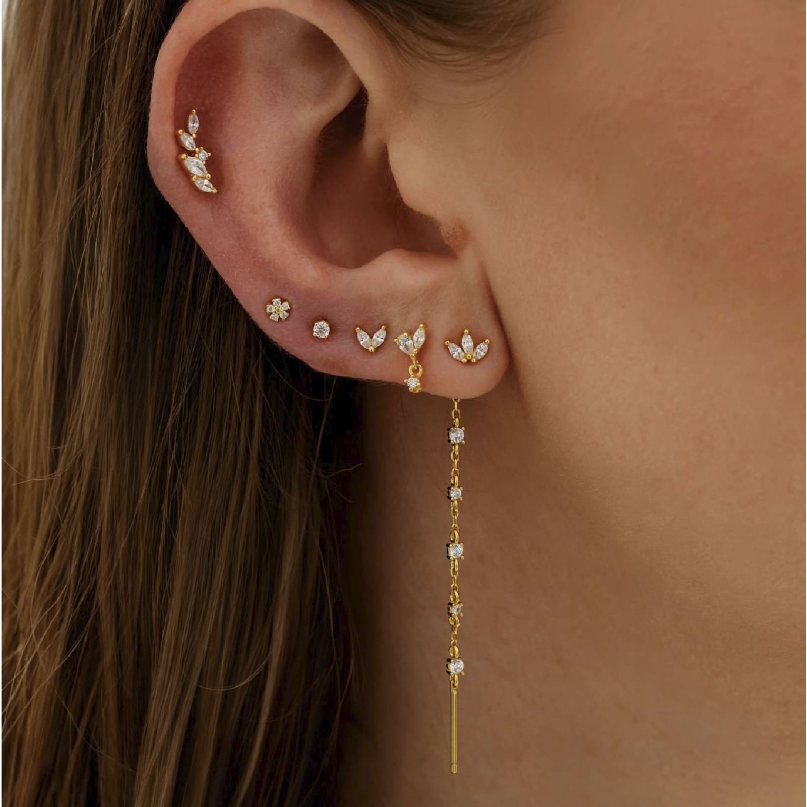 Pendente Amabile Charmi Mini in argento dorato e zirconi MISURA UNICA