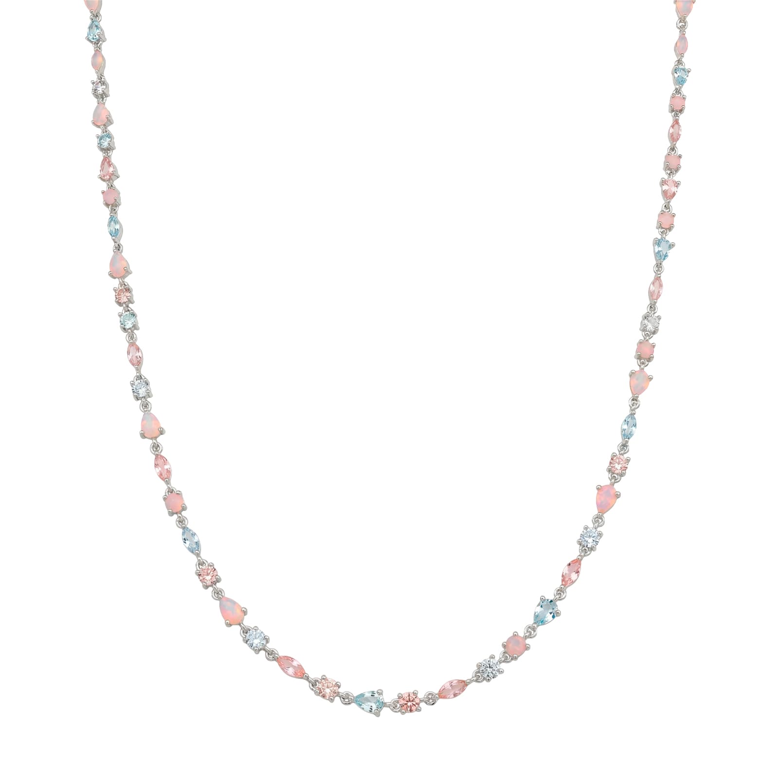 Collana Amabile Choker Pink Lagoon argento e zirconi