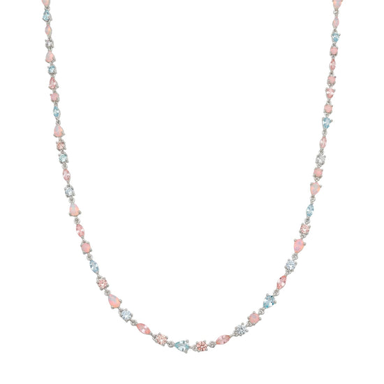 Collana Amabile Choker Pink Lagoon argento e zirconi MISURA UNICA