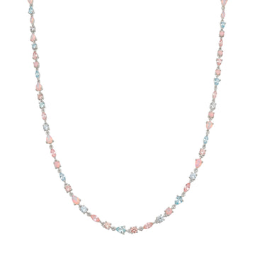 Collana Amabile Choker Pink Lagoon argento e zirconi MISURA UNICA