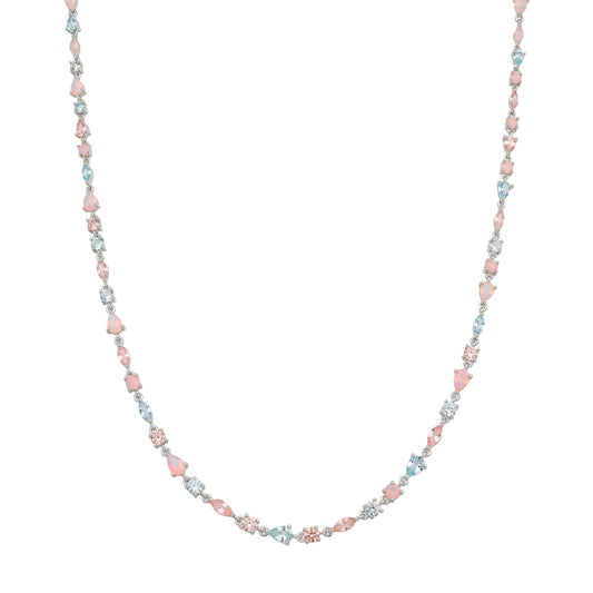 Collana Amabile Choker Pink Lagoon argento e zirconi MISURA UNICA