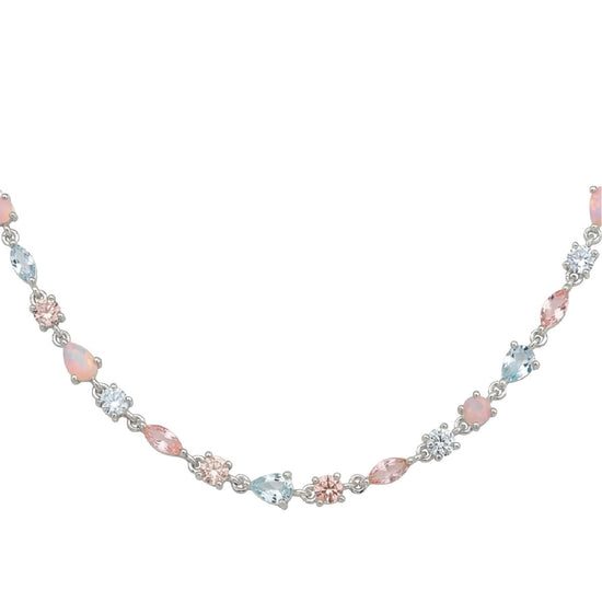 Collana Amabile Choker Pink Lagoon argento e zirconi MISURA UNICA