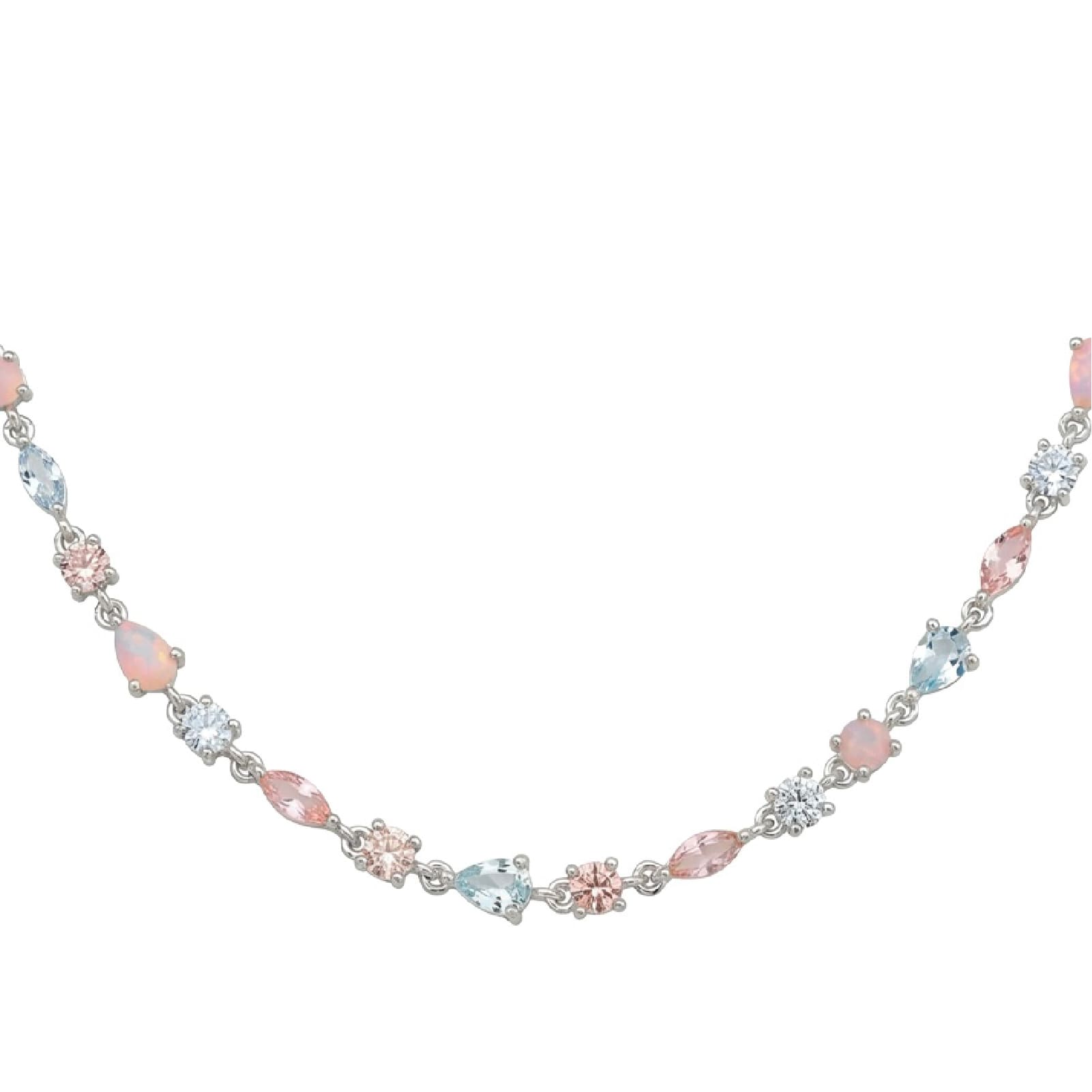 Collana Amabile Choker Pink Lagoon argento e zirconi MISURA UNICA