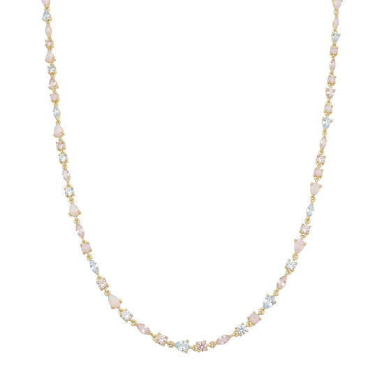 Collana Amabile Choker Pink Lagoon placcato oro e zirconi MISURA UNICA