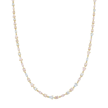 Collana Amabile Choker Pink Lagoon placcato oro e zirconi MISURA UNICA