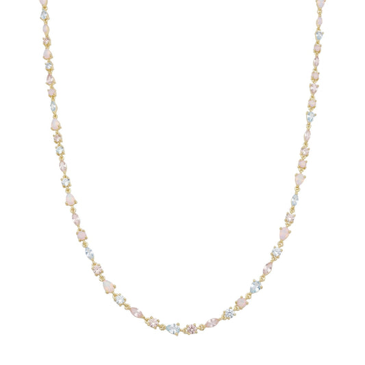 Collana Amabile Choker Pink Lagoon placcato oro e zirconi MISURA UNICA
