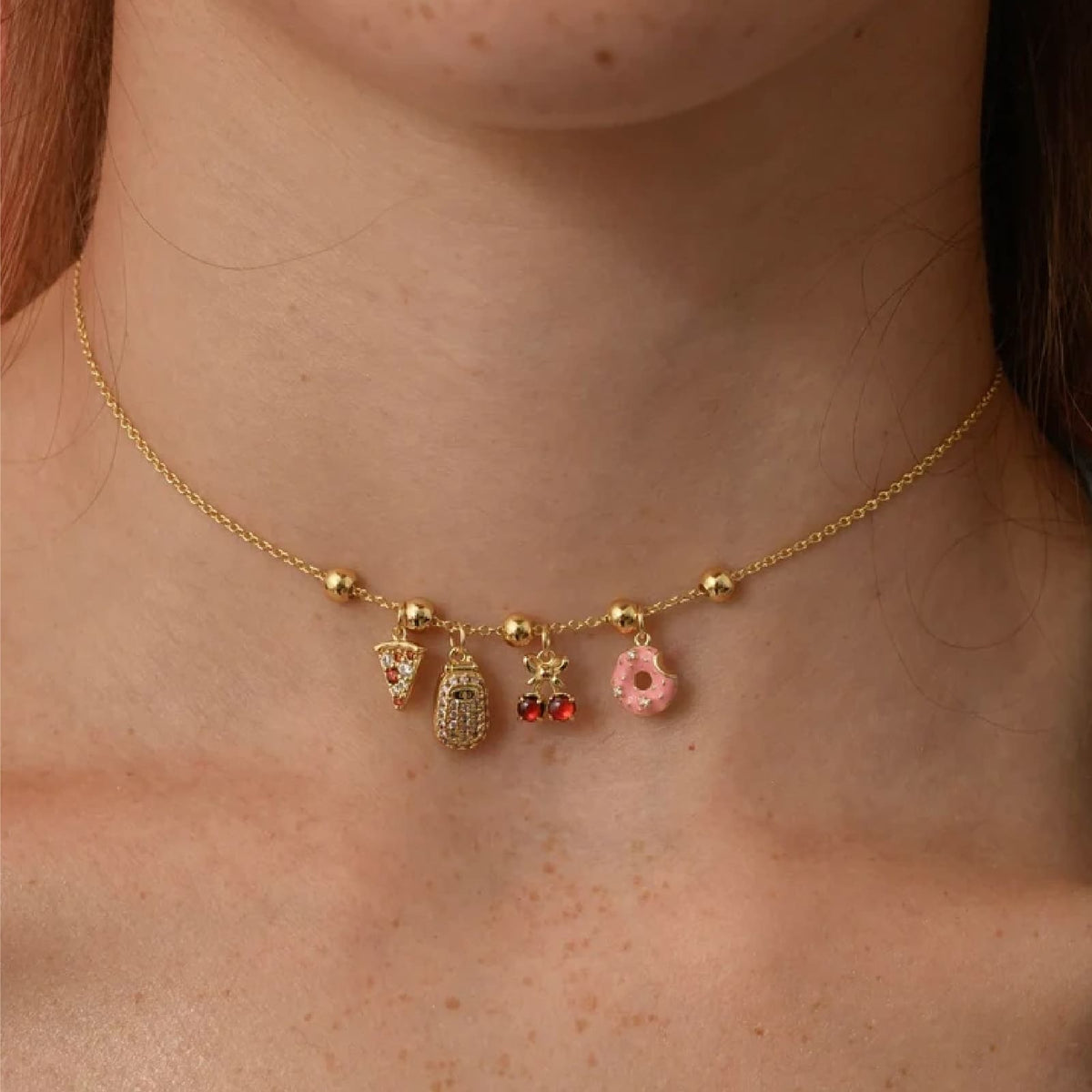Collana componibile Amabile Choker Lovli in argento dorato MISURA UNICA
