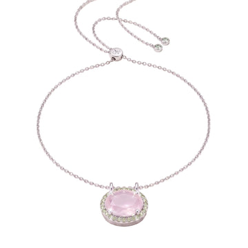 Collana con pendente Amabile Posy in argento e zirconi MISURA UNICA