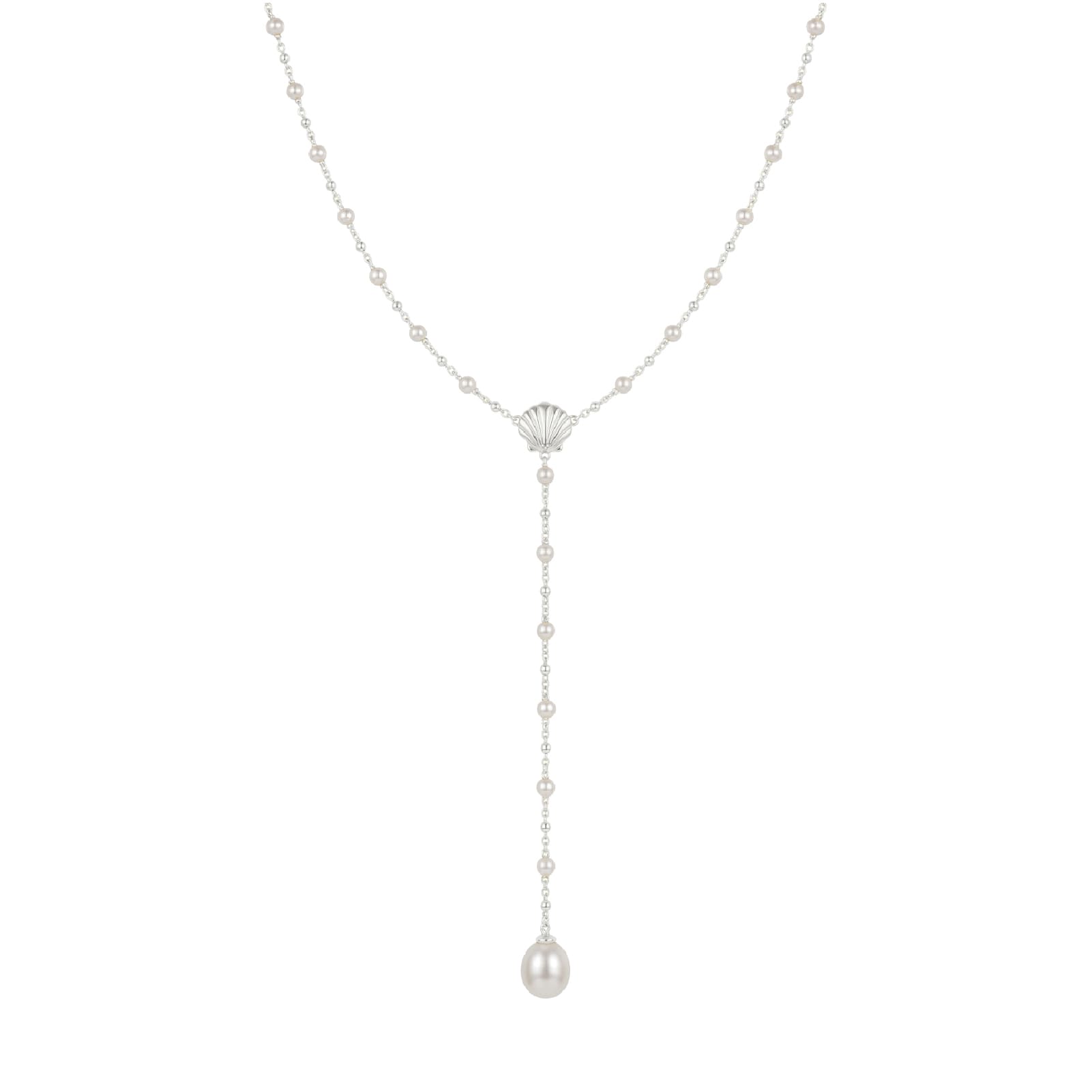 Collana pendente a Y Amabile Afrodite in argento e perle