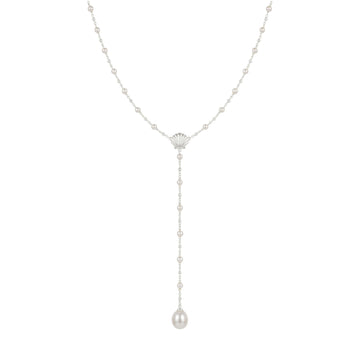 Collana pendente a Y Amabile Afrodite in argento e perle MISURA UNICA