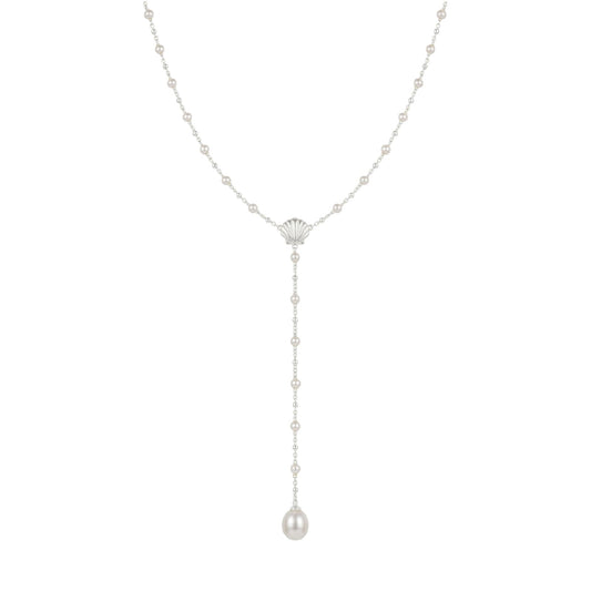 Collana pendente a Y Amabile Afrodite in argento e perle MISURA UNICA
