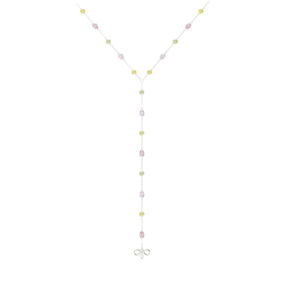 Collana Amabile Warm Gaze in argento e zirconi multicolore MISURA UNICA