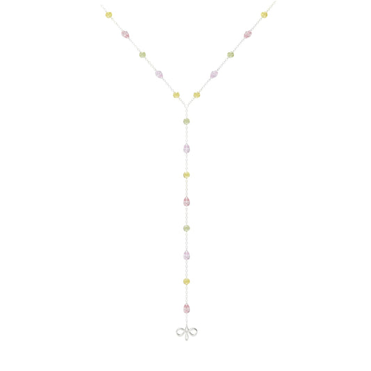 Collana Amabile Warm Gaze in argento e zirconi multicolore MISURA UNICA
