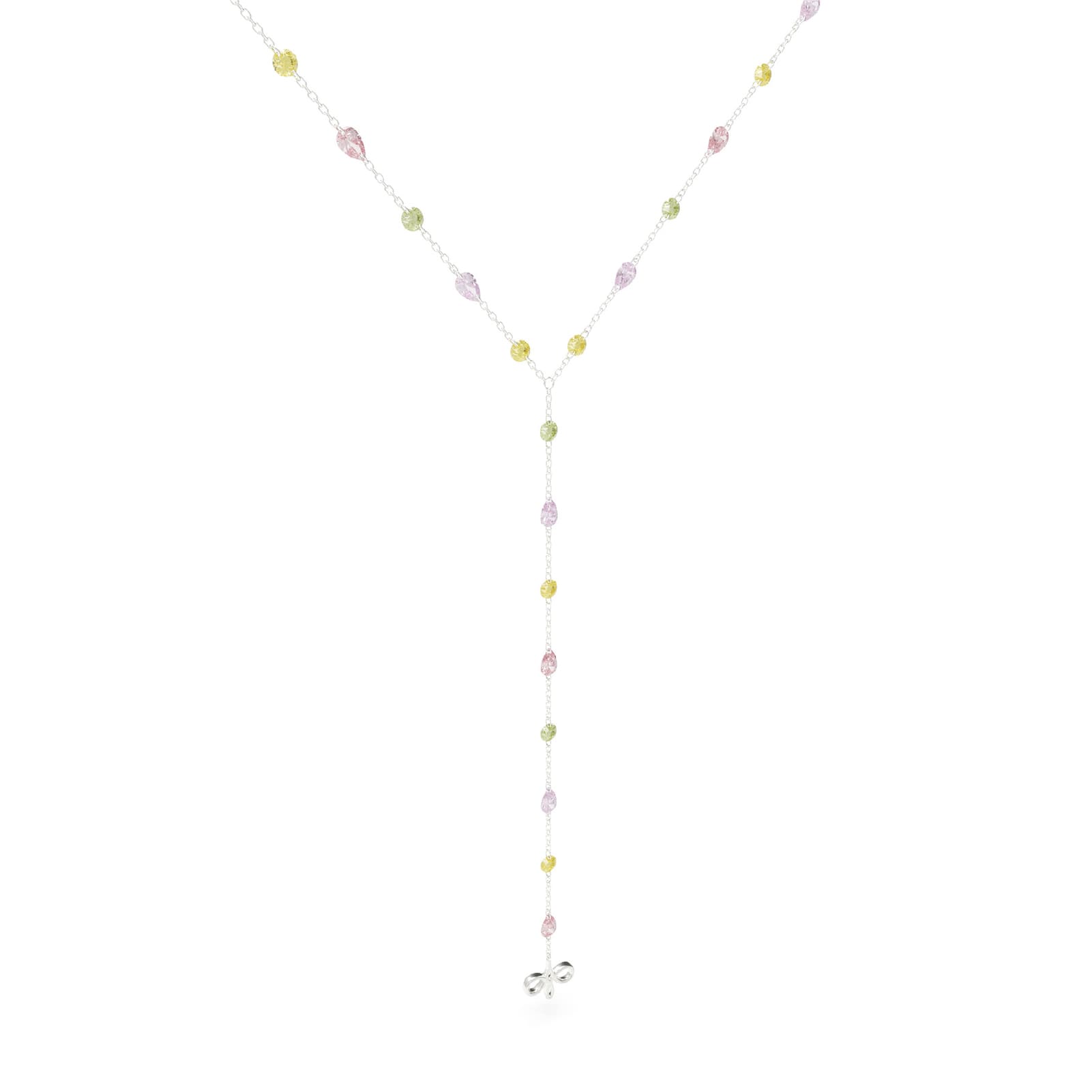 Collana Amabile Warm Gaze in argento e zirconi multicolore MISURA UNICA