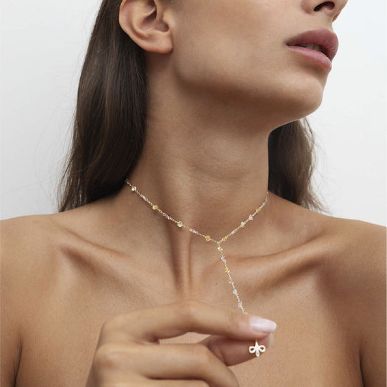 Collana Amabile Warm Gaze in argento e zirconi multicolore MISURA UNICA