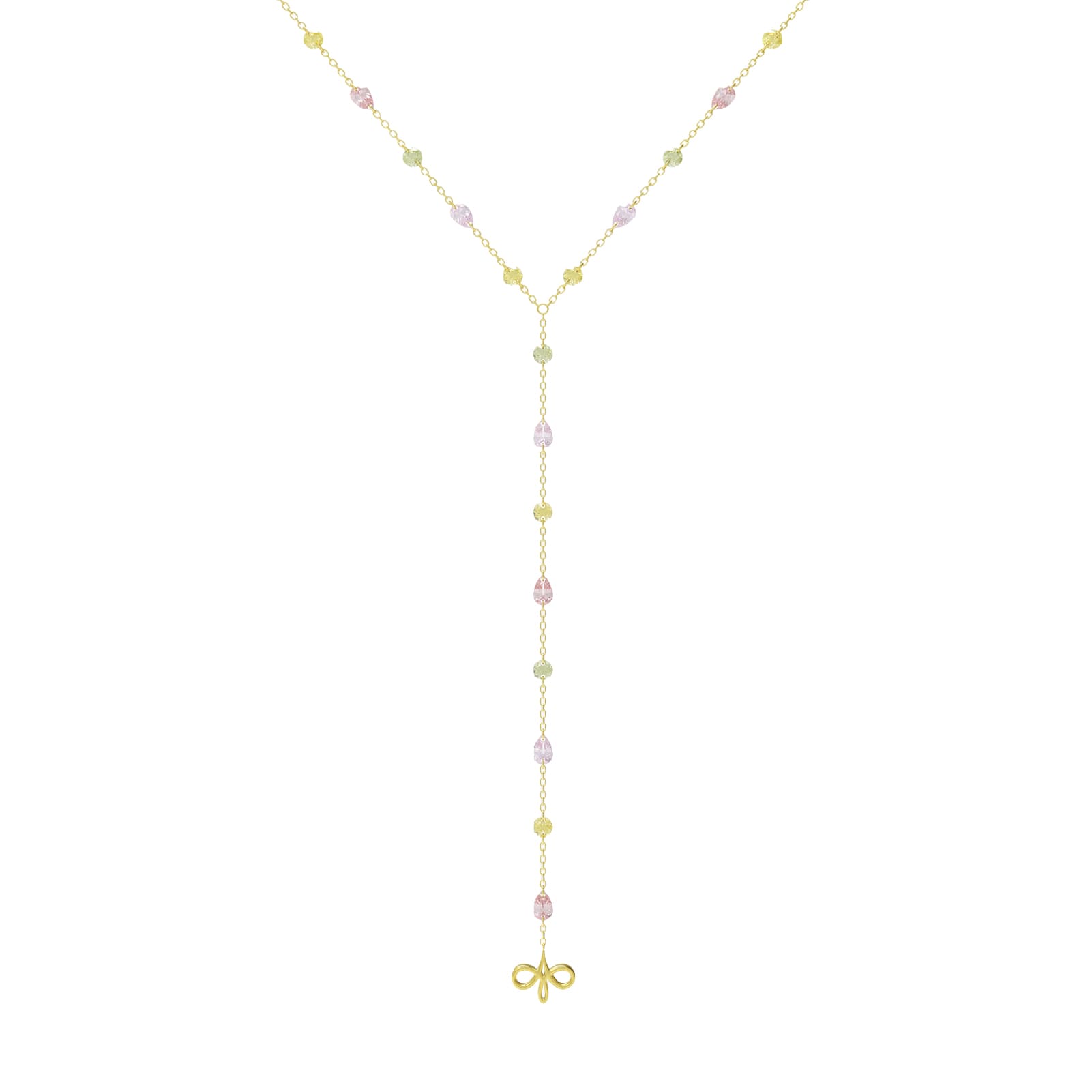 Collana Amabile Warm Gaze in argento dorato e zirconi colorati