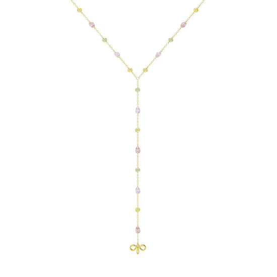 Collana Amabile Warm Gaze in argento dorato e zirconi colorati MISURA UNICA