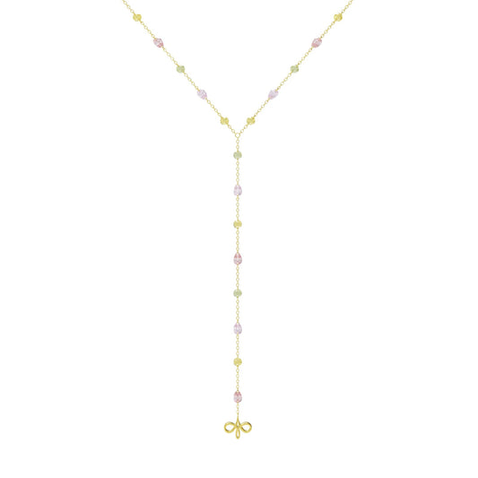 Collana Amabile Warm Gaze in argento dorato e zirconi colorati MISURA UNICA