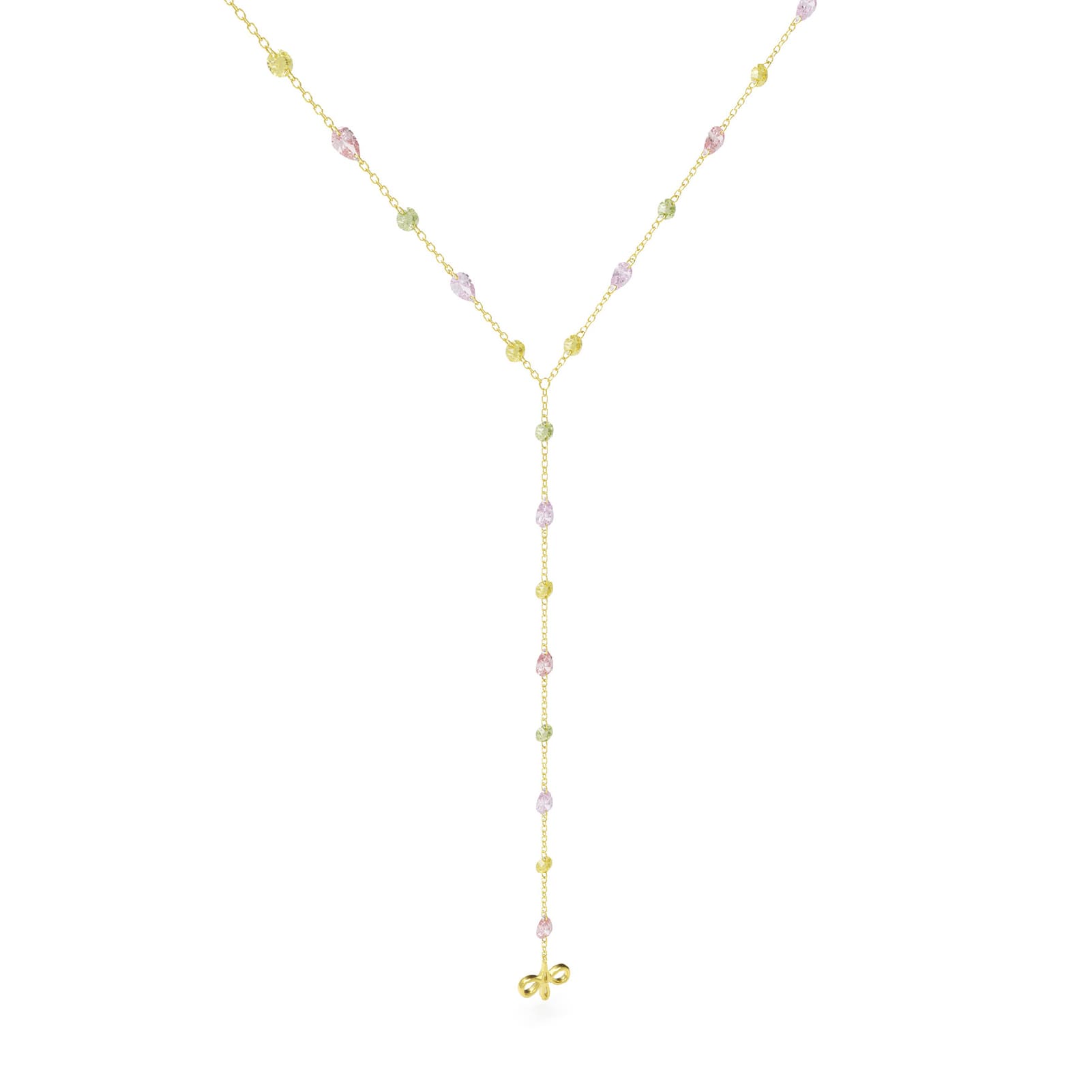 Collana Amabile Warm Gaze in argento dorato e zirconi colorati MISURA UNICA