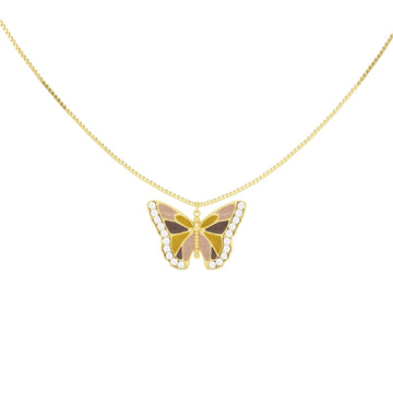 Collana con pendente Amabile Farfalla in argento dorato MISURA UNICA
