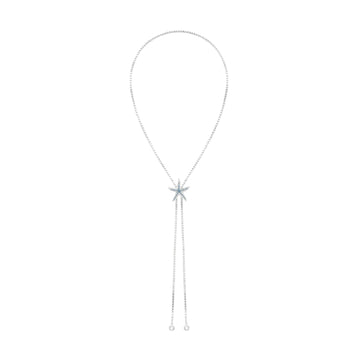 Collana regolabile Amabile Starfish argento e azzurro MISURA UNICA