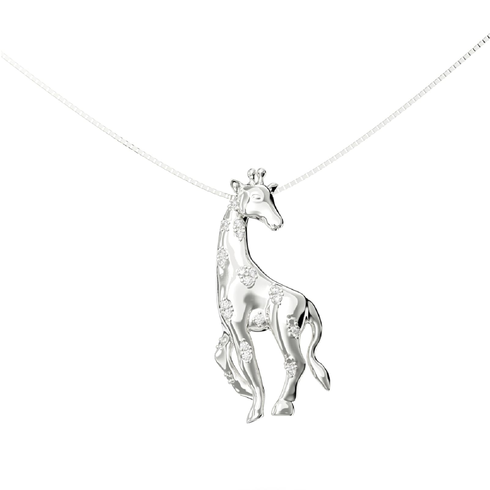 Collana con pendente Amabile Giraffa in argento da donna MISURA UNICA