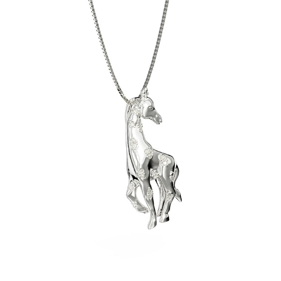 Collana con pendente Amabile Giraffa in argento da donna MISURA UNICA