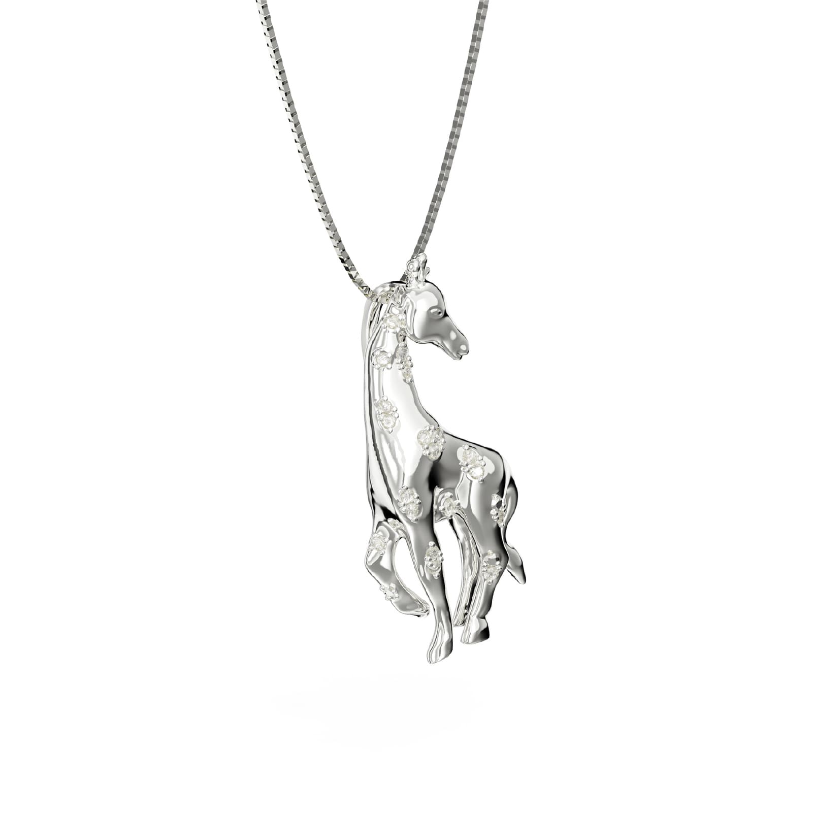 Collana con pendente Amabile Giraffa in argento da donna MISURA UNICA