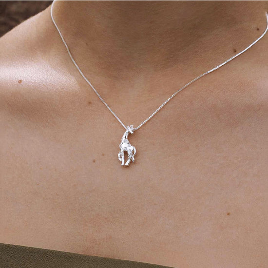Collana con pendente Amabile Giraffa in argento da donna MISURA UNICA