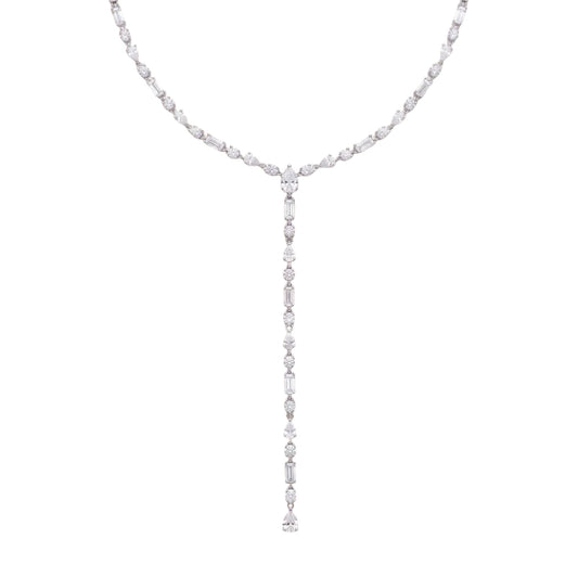 Collana a Y Amabile Lumiere in argento e zirconi bianchi MISURA UNICA